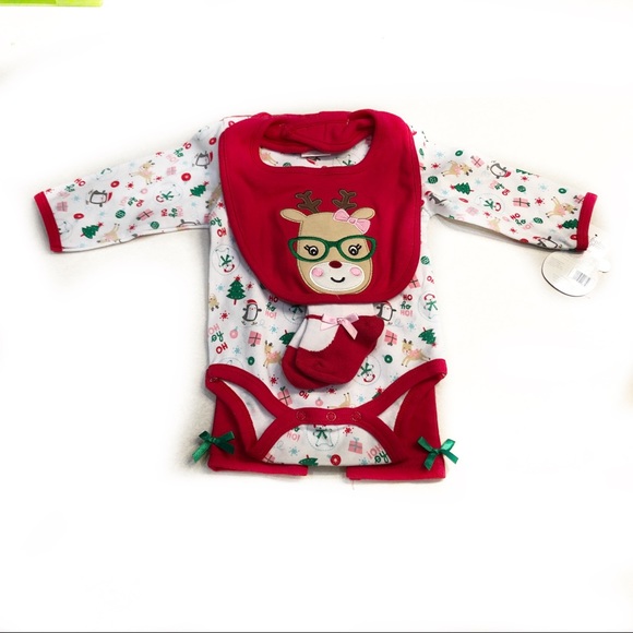 SOLD!!!    NWT Christmas outfit girls size 3-6m - Picture 4 of 12